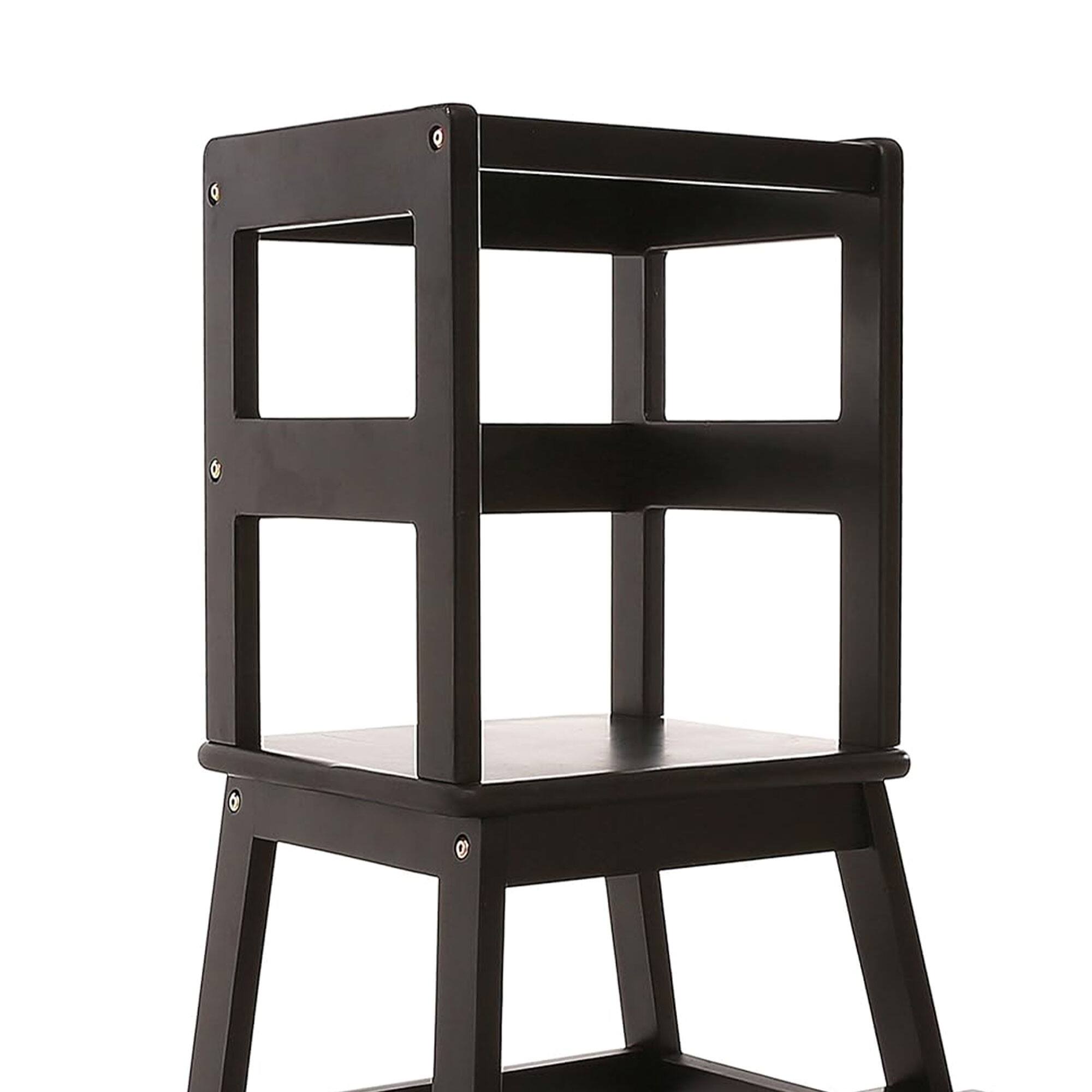 Alt View 5. SDADI - SDADI Kids Kitchen Step Stool Holds up to 150 Pounds with Safety Rail, Black - Black.