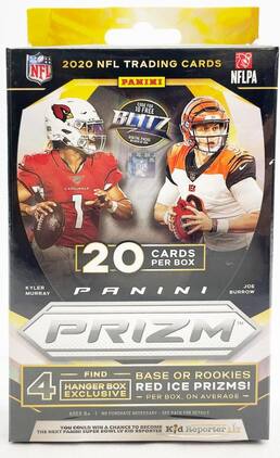 2020 Panini Prizm Football Hanger 20-Card Box (Red Ice Prizms)