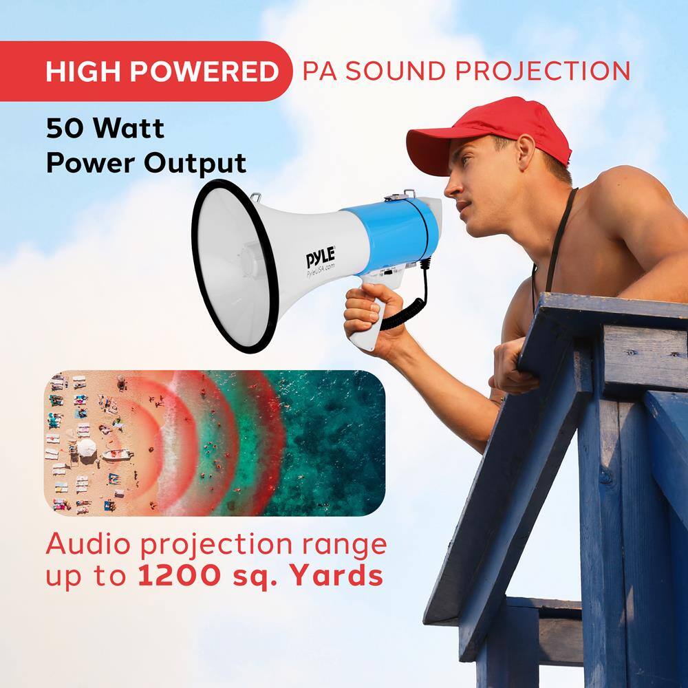 HIGH POWERED PA SOUND PROJECTION

50 Watt Power Output

Audio projection range up to 1200 sq. Yards