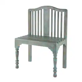 Butler Specialty - Roseland 30.25 in. W Rectangular Solid Wood 2 Seat Accent Bench with Back - Blue