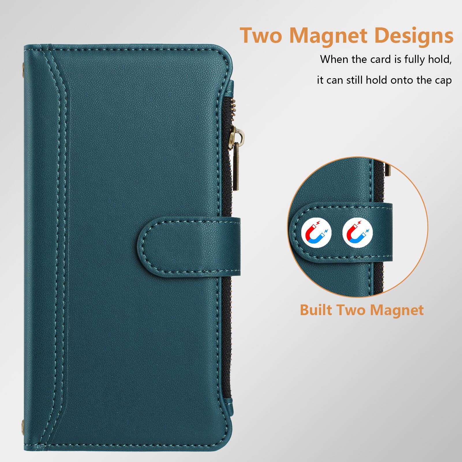 Two Magnet Designs  
When the card is fully hold, it can still hold onto the cap  

Built Two Magnet