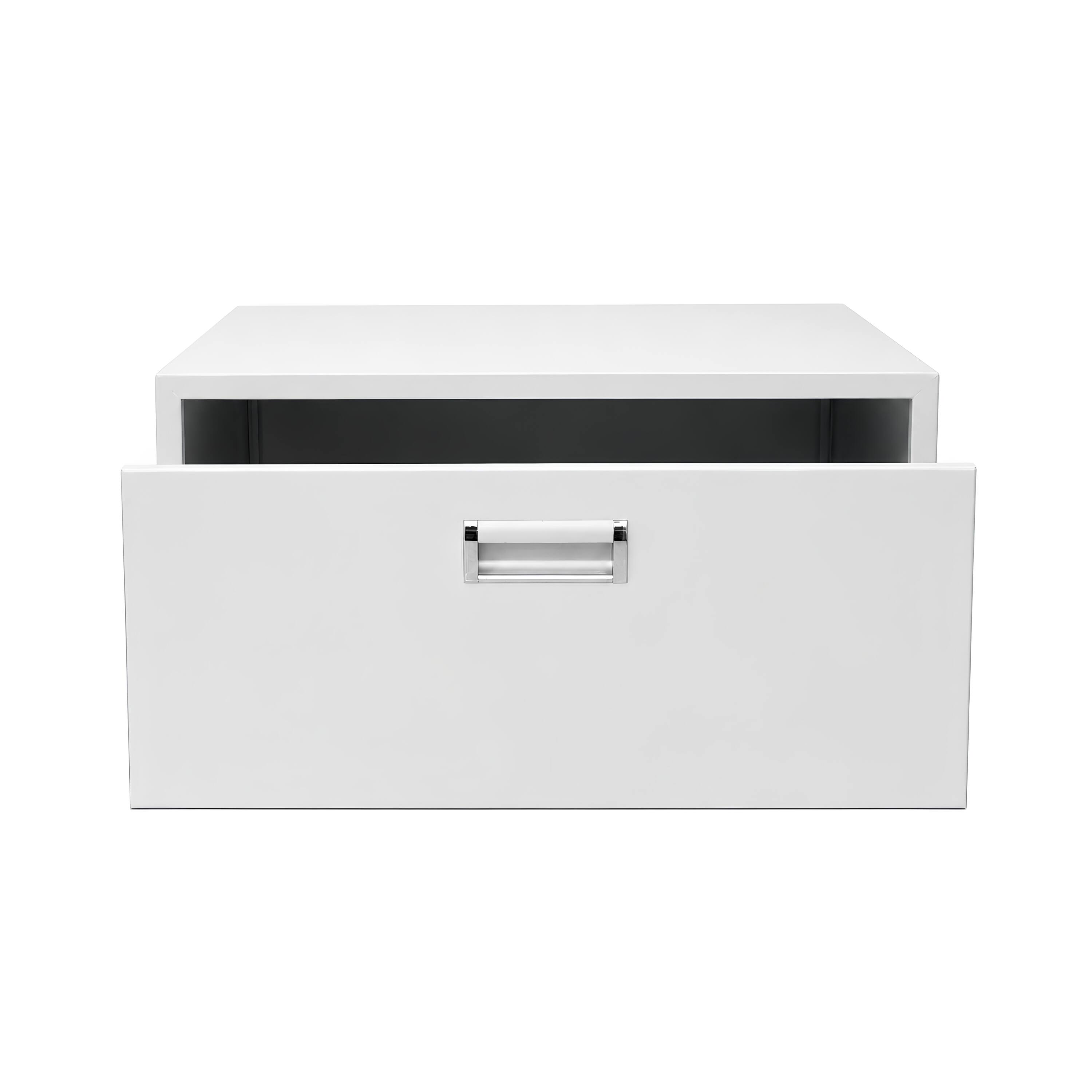Back. Equator - Equator 24in Laundry Pedestal 13 inch tall + Rollout Storage Drawer Adjustable feet - WHITE.
