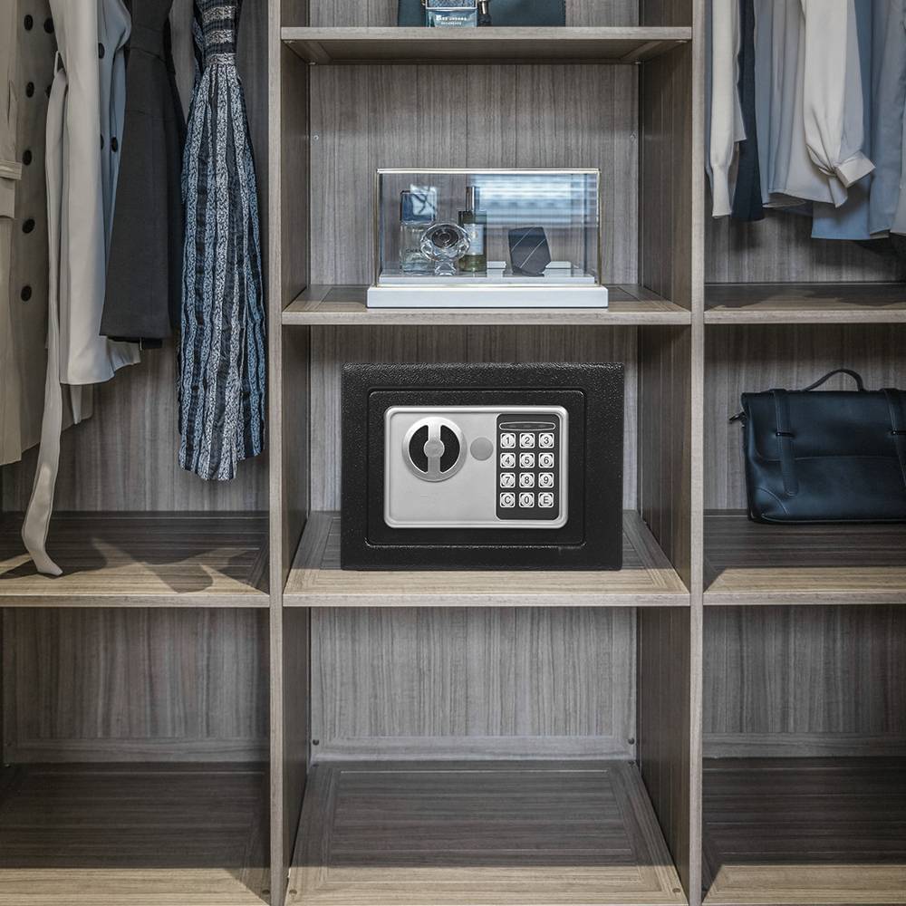 Alt View 8. Winado - Electronic Digital Safe Box Keypad Lock Security Home Office Cash Jewelry Gun - Black.