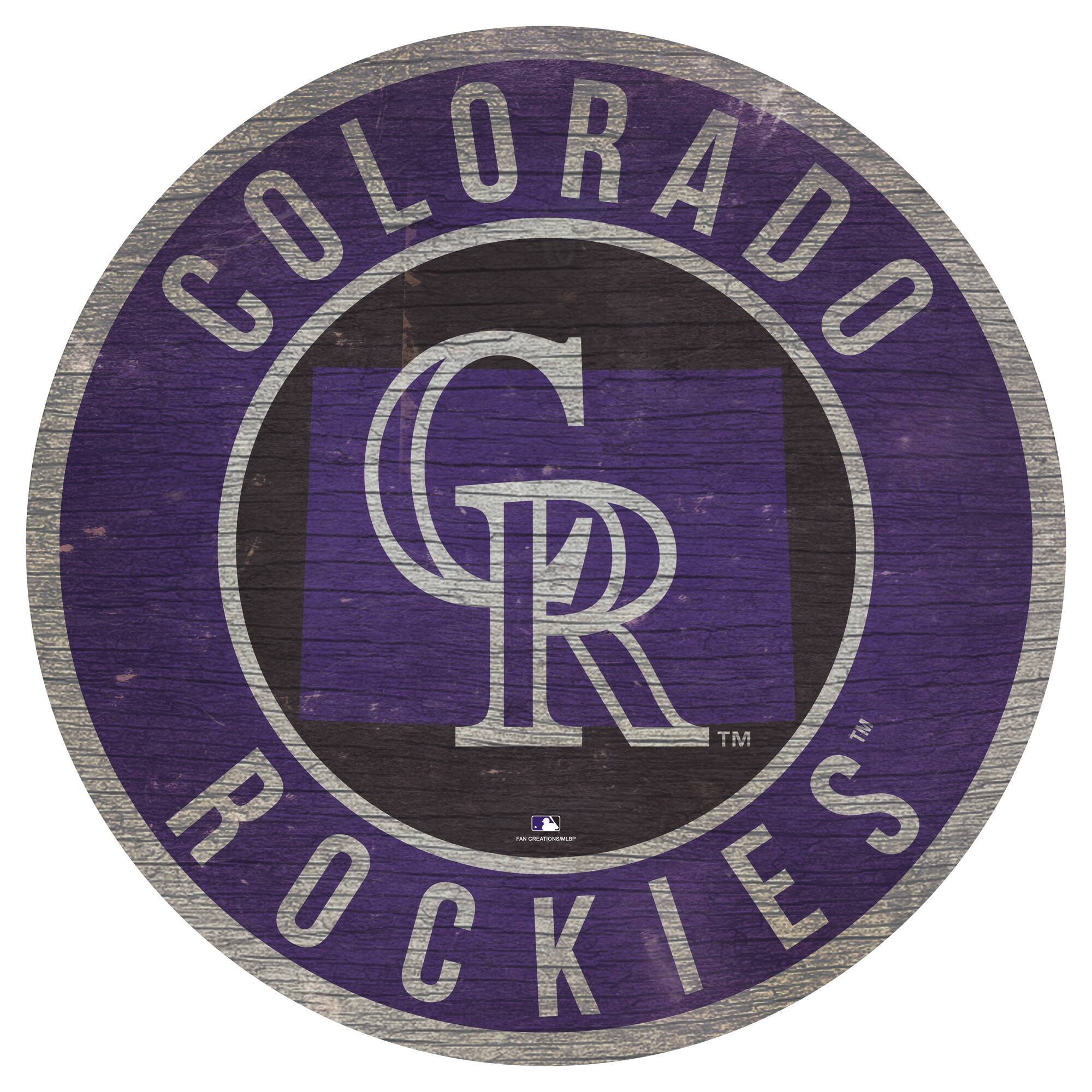 Colorado Rockies 12'' x 12'' State Circle Sign