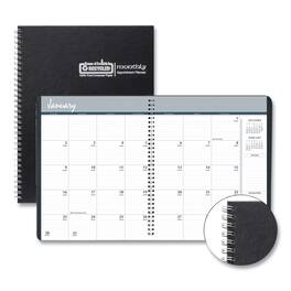 House of Doolittle - Monthly Hard Cover Planner 11 x 8.5 Black Cover 14 Month Dec 2025 to Jan 2027