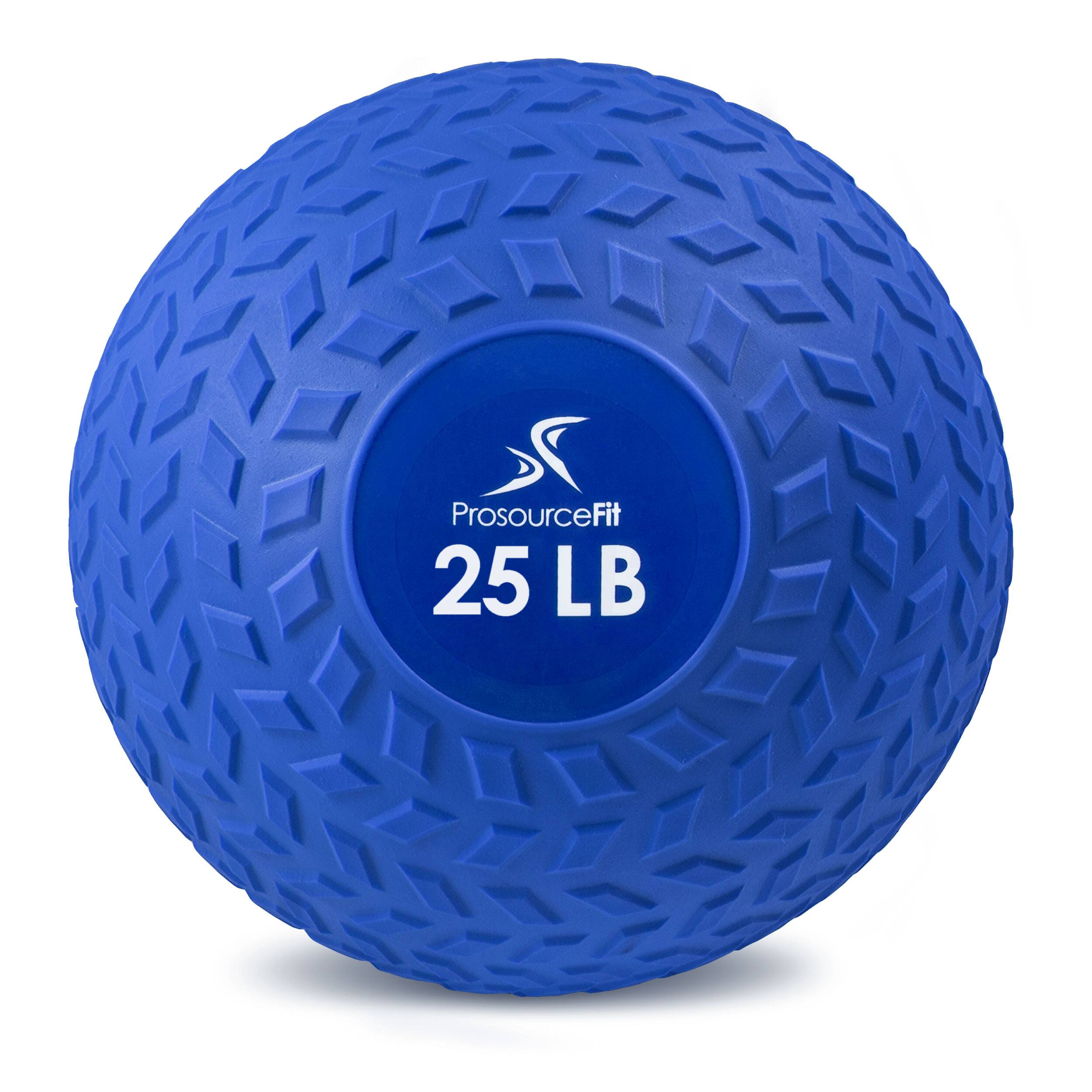 Front. ProsourceFit - ProsourceFit Tread Slam Ball, 25 lbs - Blue.