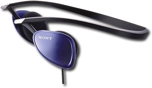 Best Buy Sony Street Style Behind the Neck Headphones Silver Blue