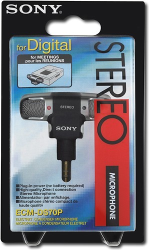 Genuine Sony ECM-DS70P Electret Condenser Stereo Microphone 