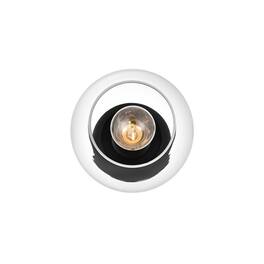 Living District - Rogelio 1-Light Iron & Glass Bath Sconce - Black