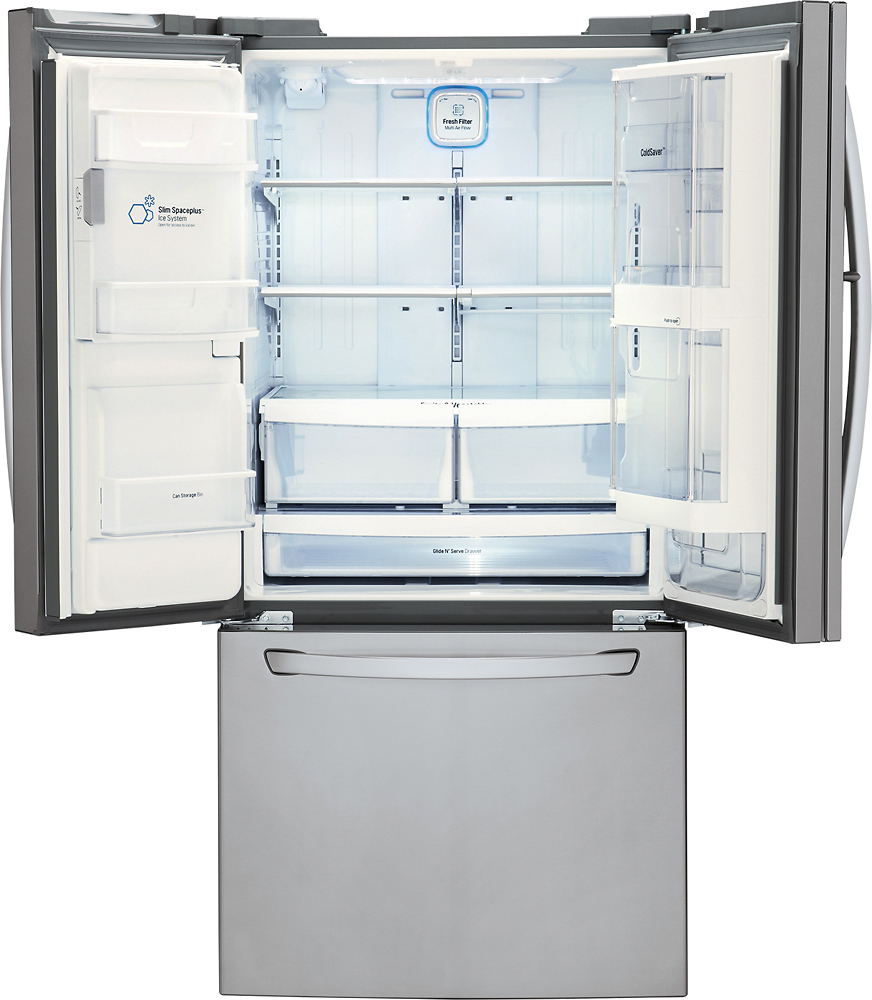 Best Buy: LG 24.4 Cu. Ft. French Door Refrigerator with Thru-the-Door ...