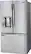 Left. LG - 24.4 Cu. Ft. French Door Refrigerator with Thru-the-Door Ice and Water - Stainless Steel.
