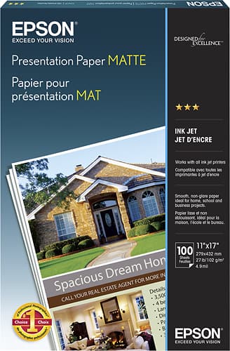 Front. Epson - Matte Presentation Paper - White.