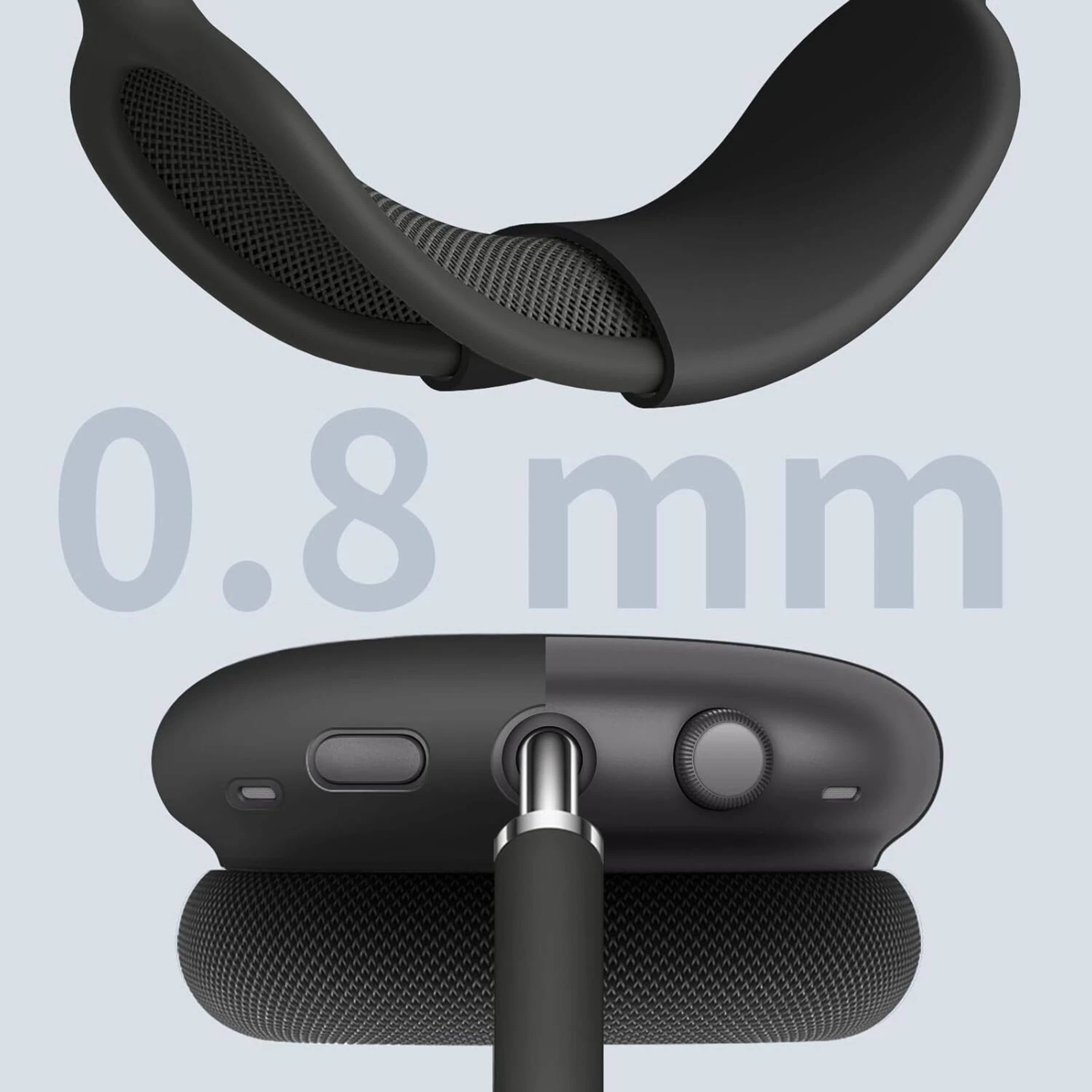 Back. Kitcheniva - Soft Silicone Protective Case For AirPods Max Headphones Gray - Gray.