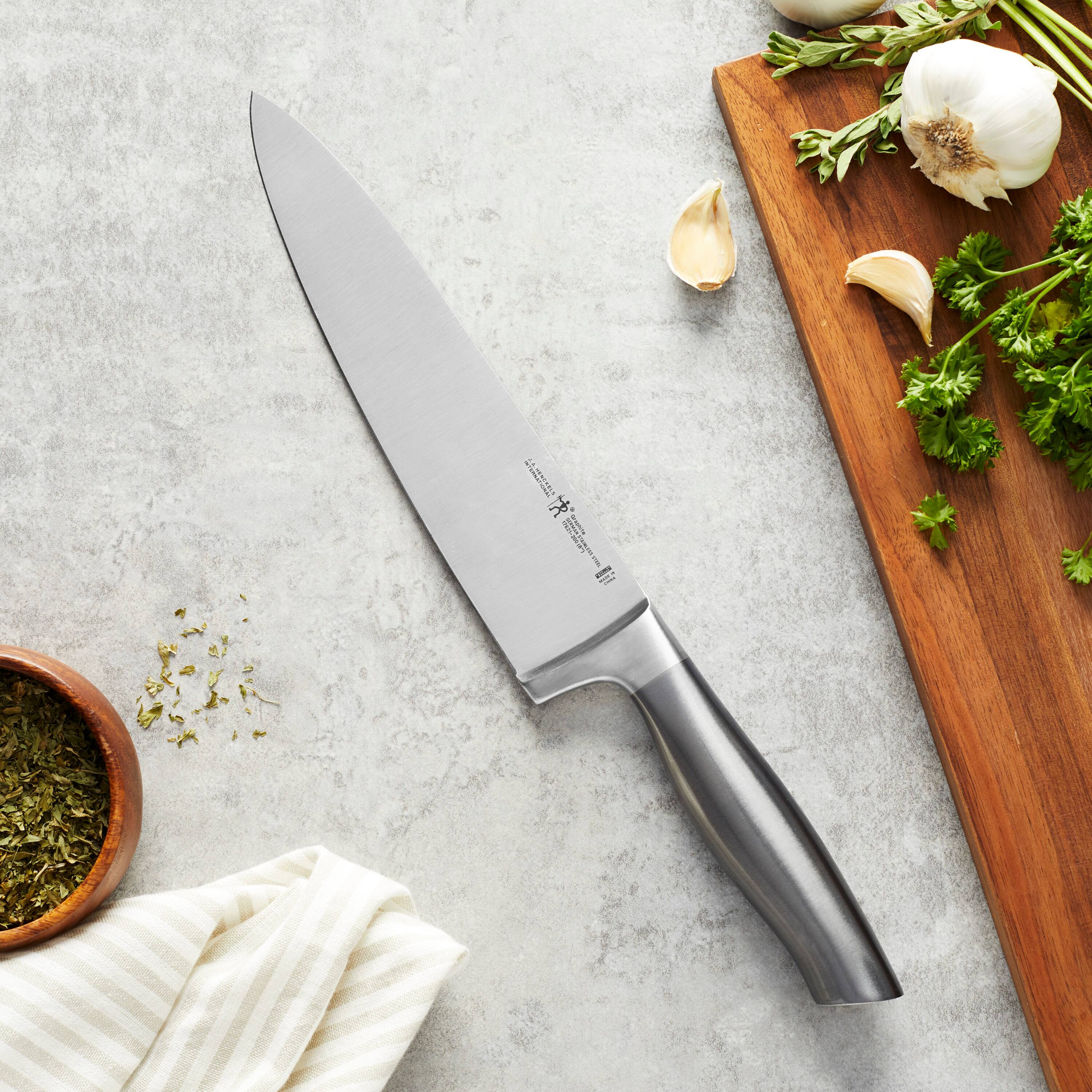 Alt View 1. Henckels - Henckels Graphite 8-inch Chef's Knife - Stainless Steel.