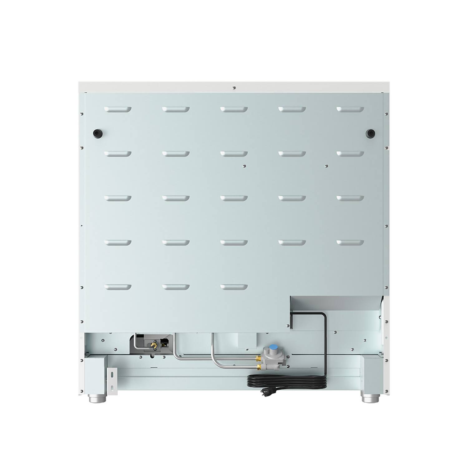 Alt View 7. Thor Kitchen - 6.0 Cu. Ft. Freestanding Gas Convection Range - Matte white.