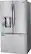 Left. LG - 24.2 Cu. Ft. French Door Refrigerator with Thru-the-Door Ice and Water.
