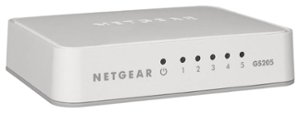 NETGEAR - 5-Port 10/100/1000 Mbps Gigabit Unmanaged Switch - White - Front_Zoom