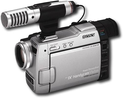 Angle Standard. Sony - Electric Condenser Stereo Microphone for Camcorders.