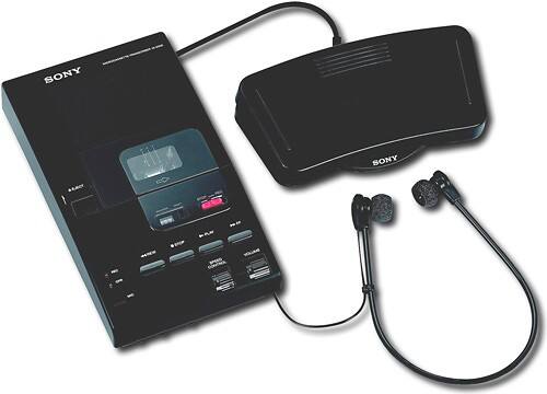 Front Standard. Sony - Desktop Microcassette Transcriber/Recorder.