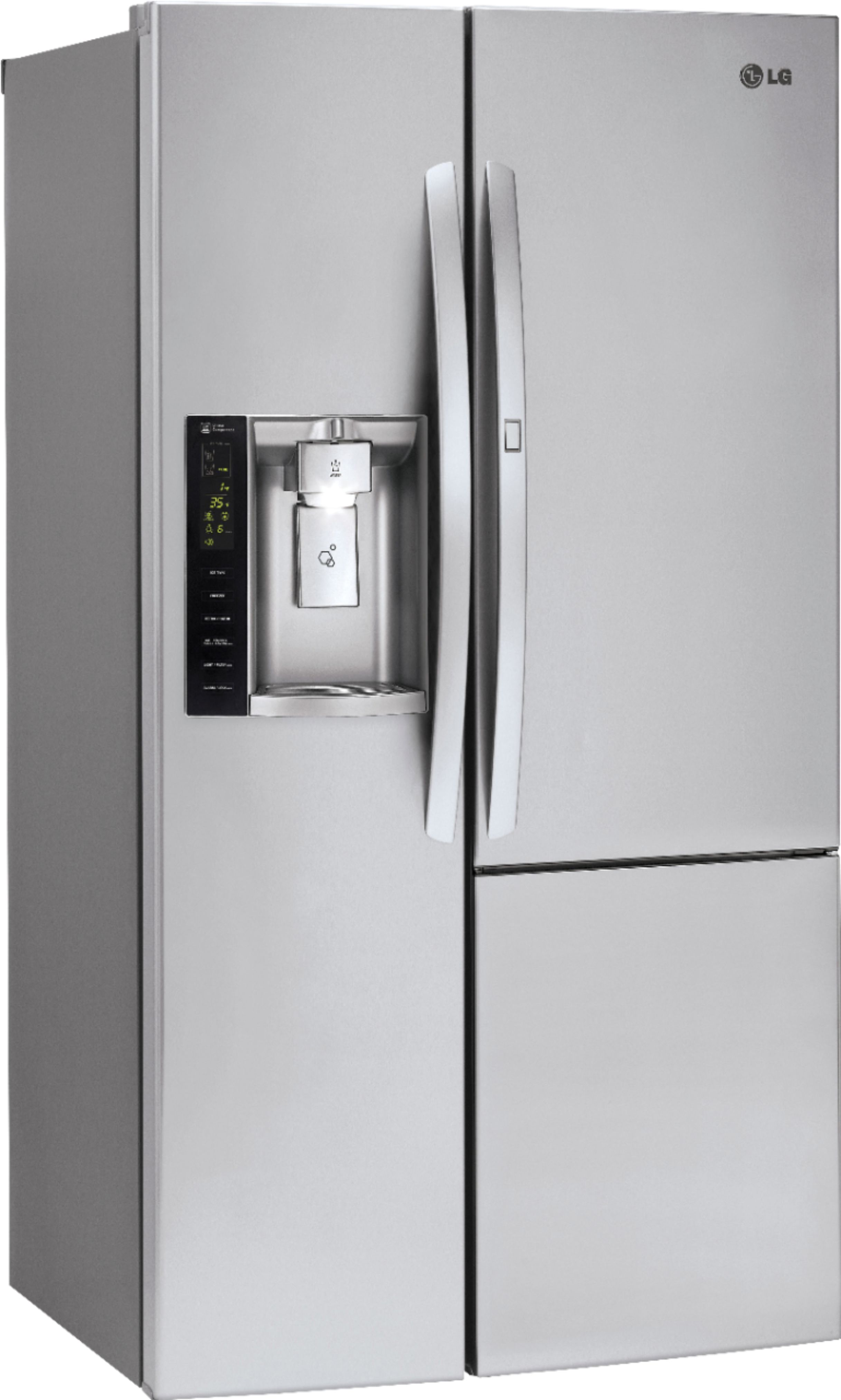 Lg Door In Door 26 0 Cu Ft Side By Side Refrigerator With Thru The Door Ice And Water Stainless Steel Lsxs26366s Best Buy