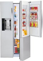 LG - Door-in-Door 26.0 Cu. Ft. Side-by-Side Refrigerator with Thru-the-Door Ice and Water - Stainless steel - Front_Zoom