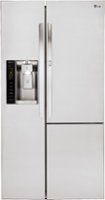 LG - 26 Cu. Ft. Door-in-Door Side-by-Side Refrigerator with Thru-the-Door Ice and Water - Stainless Steel - Front_Zoom