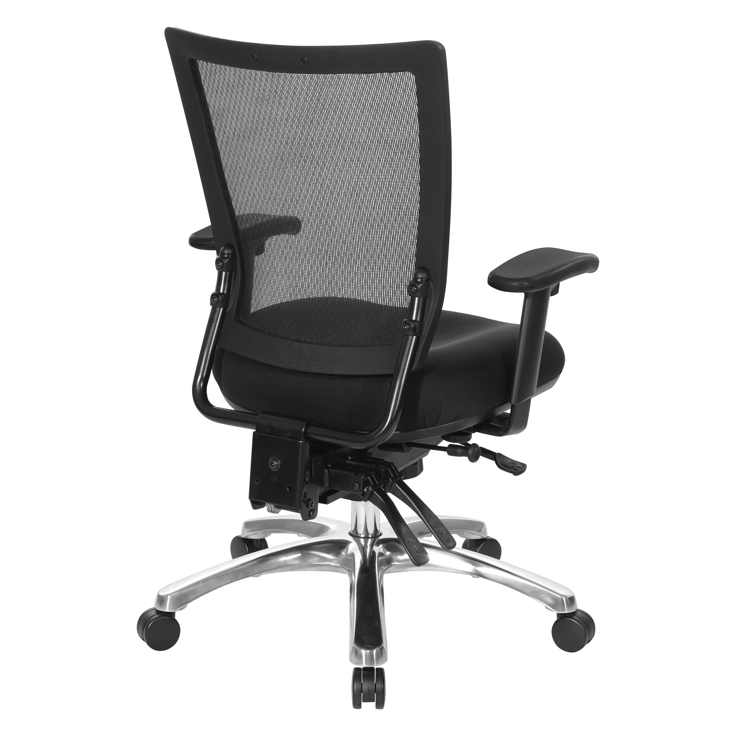 Back. Office Star Products - Soft Frame Task Chair Mesh Back - Coal.