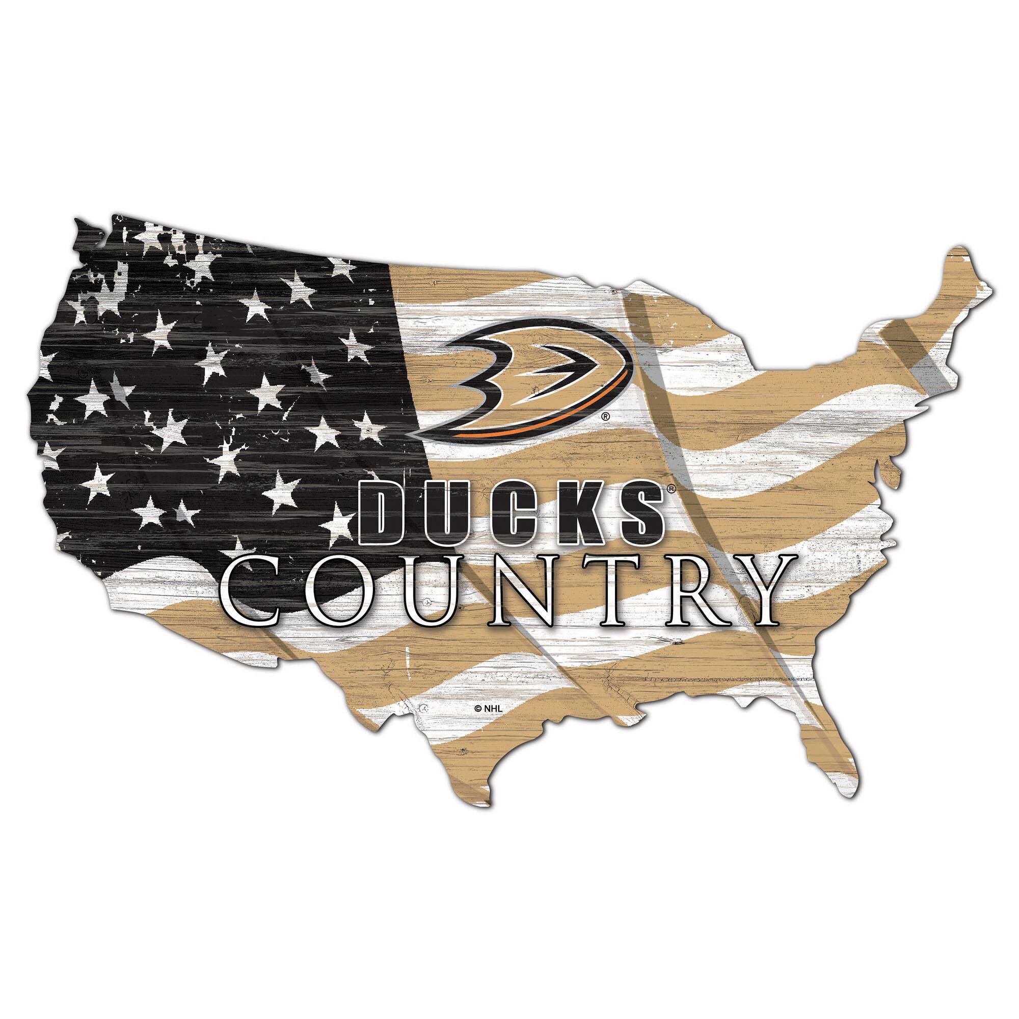 Anaheim Ducks USA Flag Cutout Sign