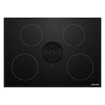 KitchenAid - 30 inch Wide 4 element Built-In Downdraft Electric Induction Cooktop with Quiet Ventilation - Black