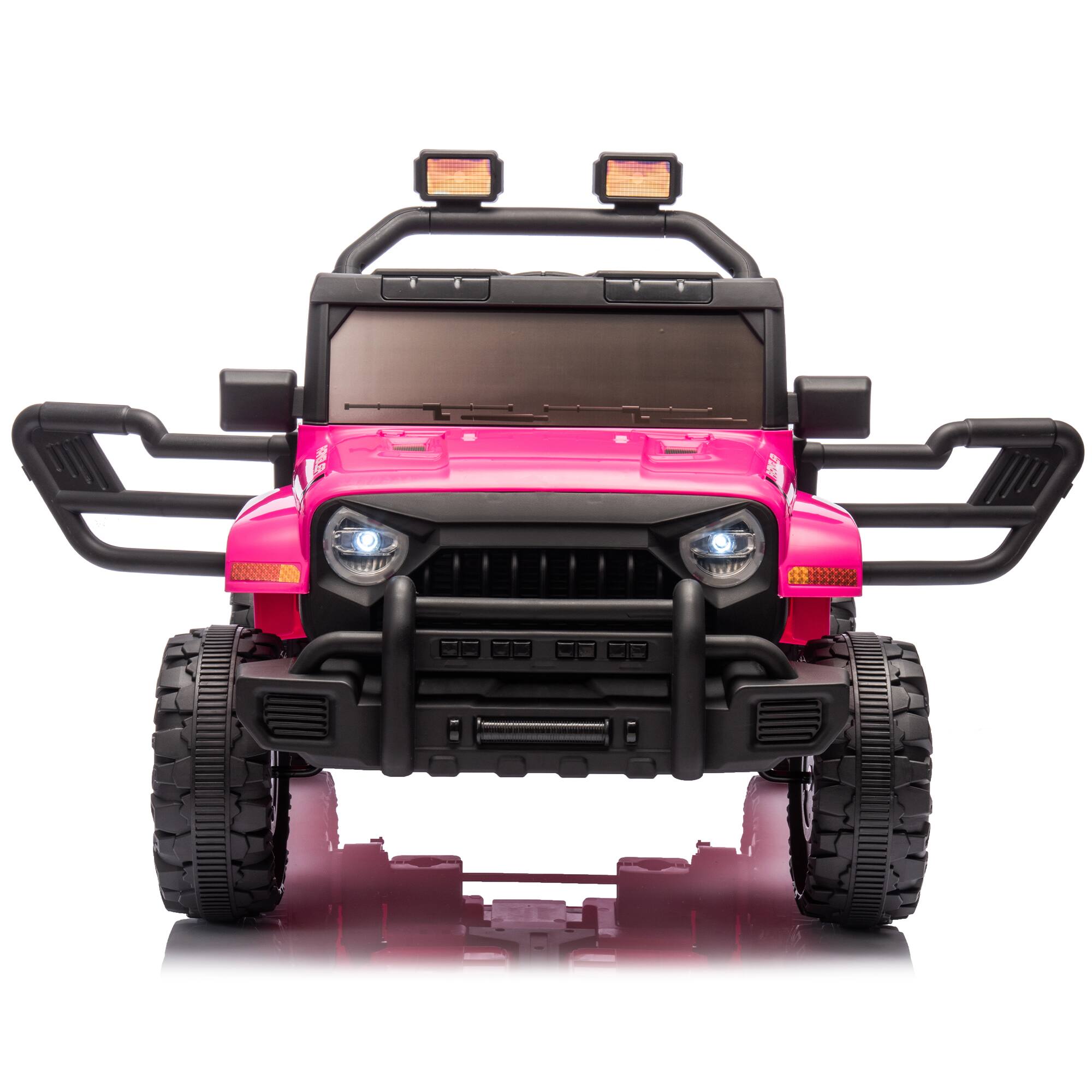 Alt View 6. ELEMENT ACE - Pink 12V Electric Ride-On Car for Toddlers with Parent Remote Control, Dual Drive, and Music Player - Pink.
