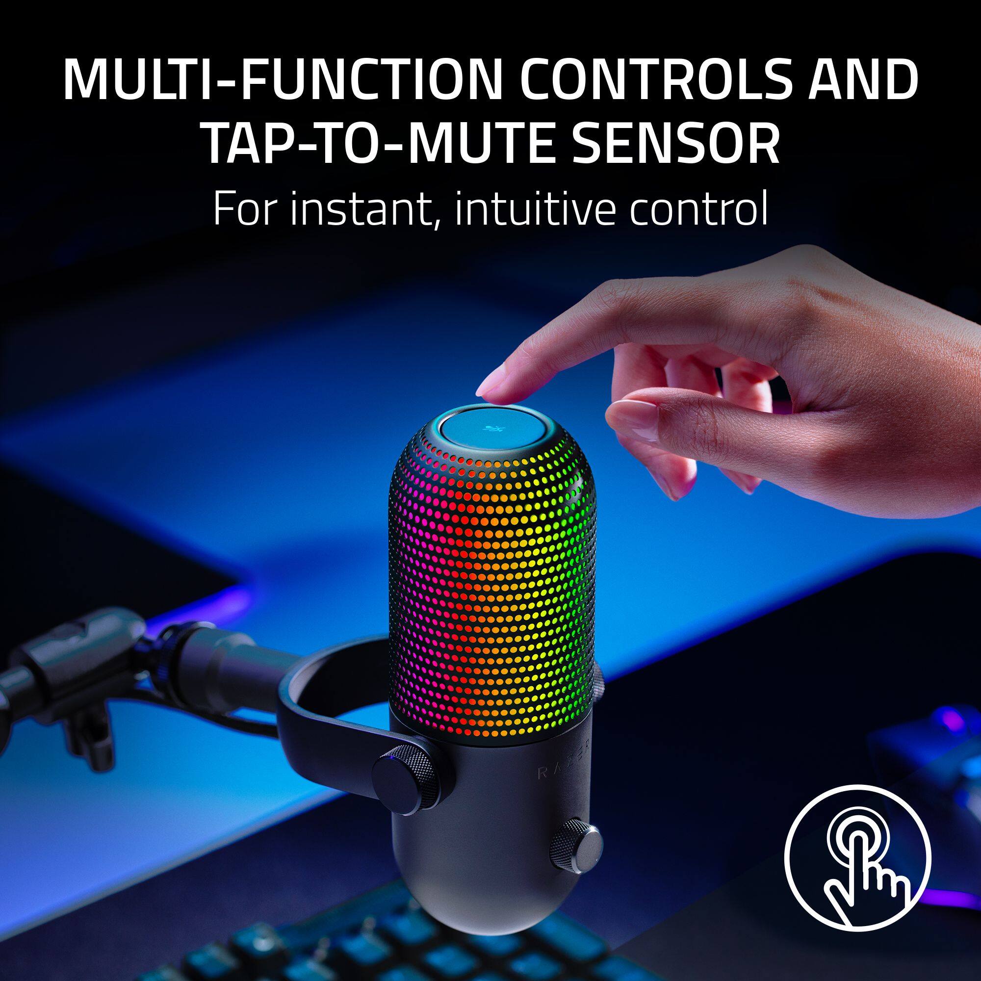 MULTI-FUNCTION CONTROLS AND TAP-TO-MUTE SENSOR  
For instant, intuitive control