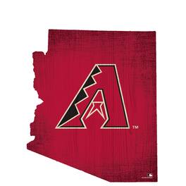 Fan Creations - Arizona Diamondbacks 12" Logo State Sign - Multicolor