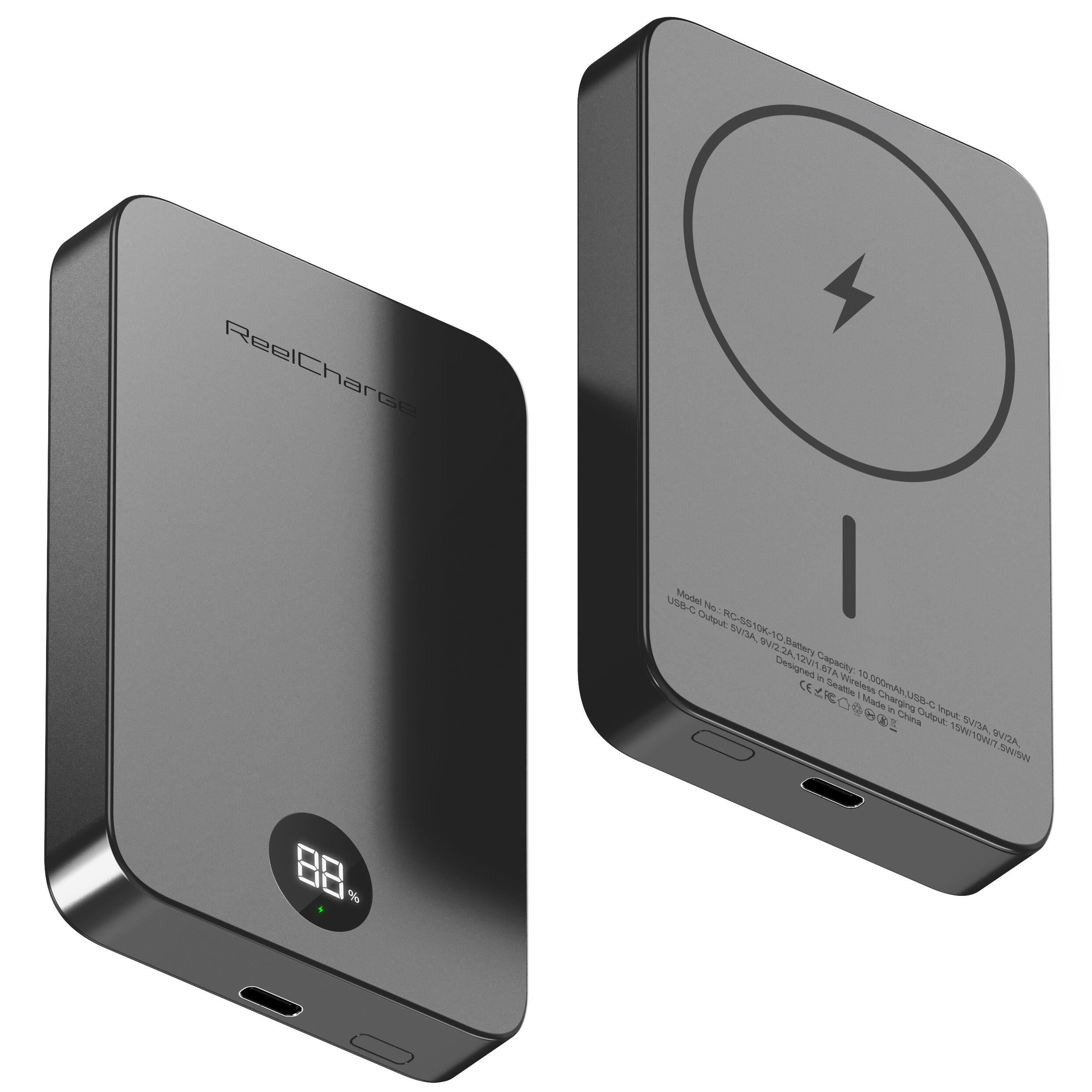 ReelCharge USB-C Modet 16. Oleul R-SOK SDA 10 wuTa Baltery 2A Designed 1V1 CADSR R1 - Vfeaess 10.000ml CC E Seatte C Mie Charging USN-C D H - VO Dees Ouou VI WZA N 00 %