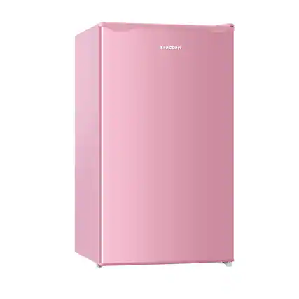 Front. BANGSON - BANGSON 3.2 Cu.Ft Mini Fridge with Freezer, Compact Fridge for Bedroom Dorm Office, Pink - Pink.