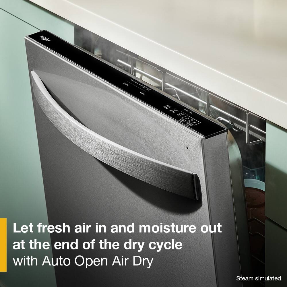 Let fresh air in and moisture out at the end of the dry cycle with Auto Open Air Dry

Steam simulated