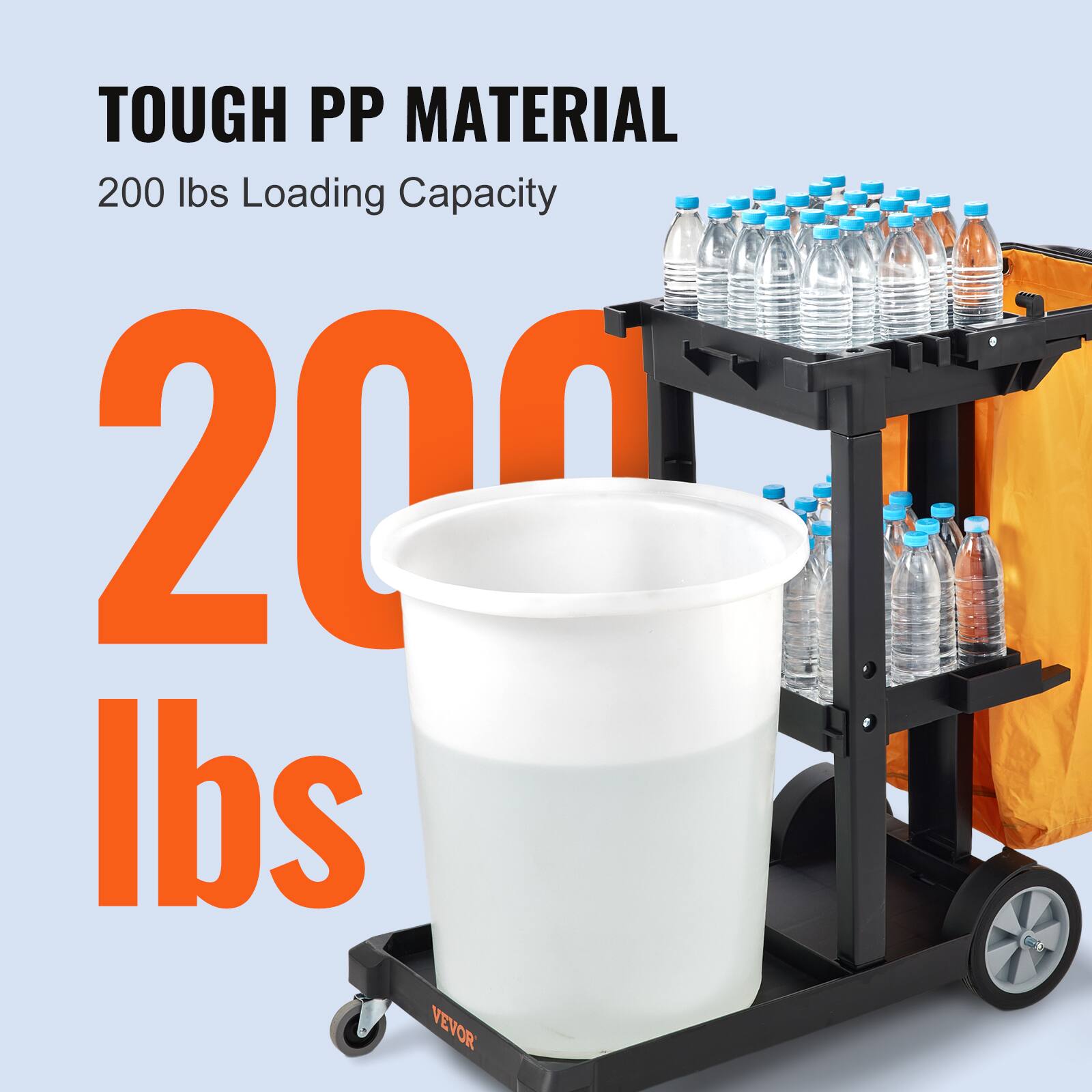TOUGH PP MATERIAL  
200 lbs Loading Capacity  
200 lbs