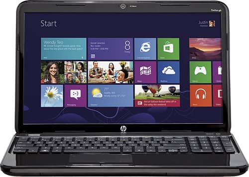 Front Standard. HP - Pavilion 15.6" Laptop - 4GB Memory - 640GB Hard Drive - Sparkling Black.