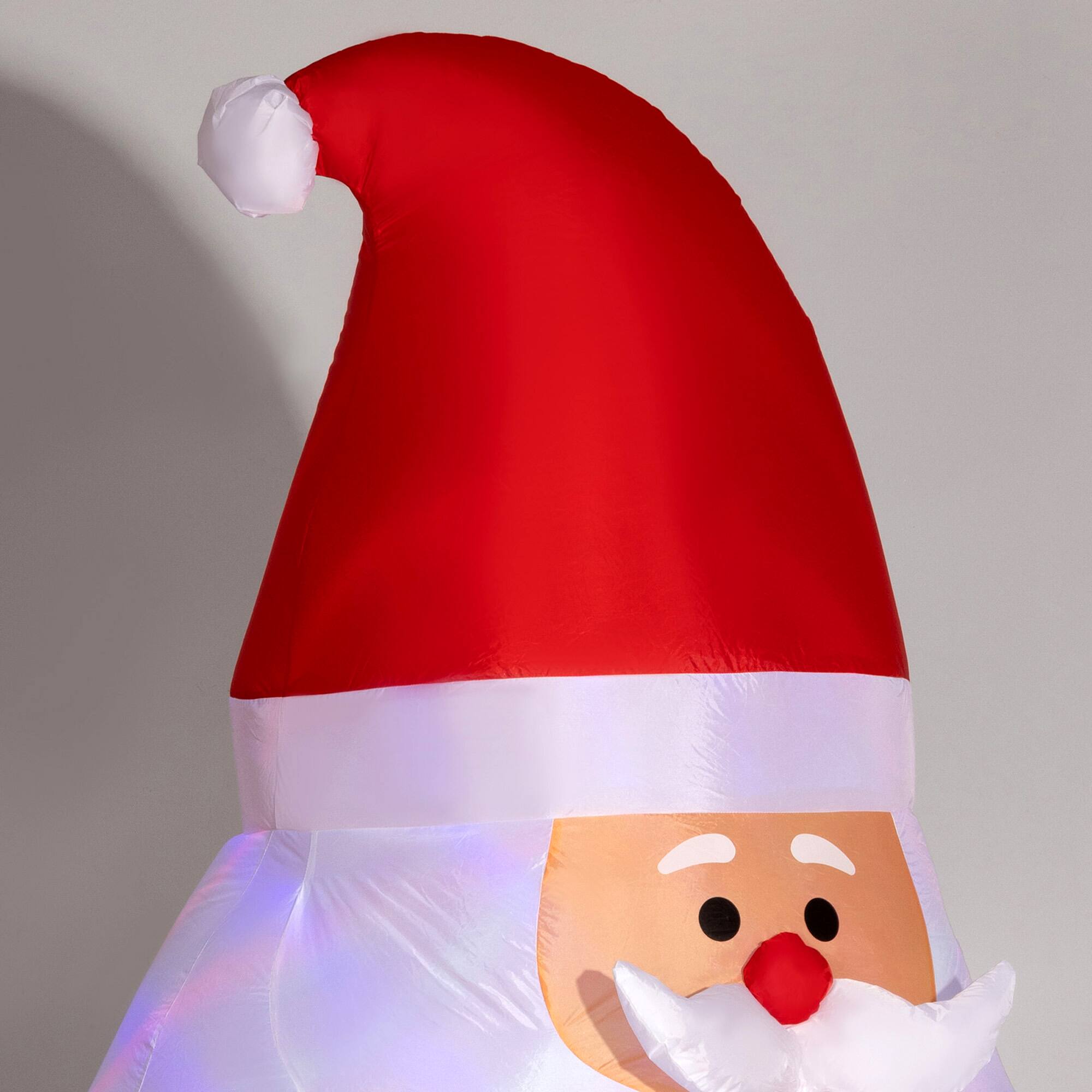 Alt View 8. Outsunny - 6' Inflatable Christmas Santa Claus with Rotating Magic Ball Light, Blow-Up Outdoor Yard Display for Lawn Garden Party - Red.