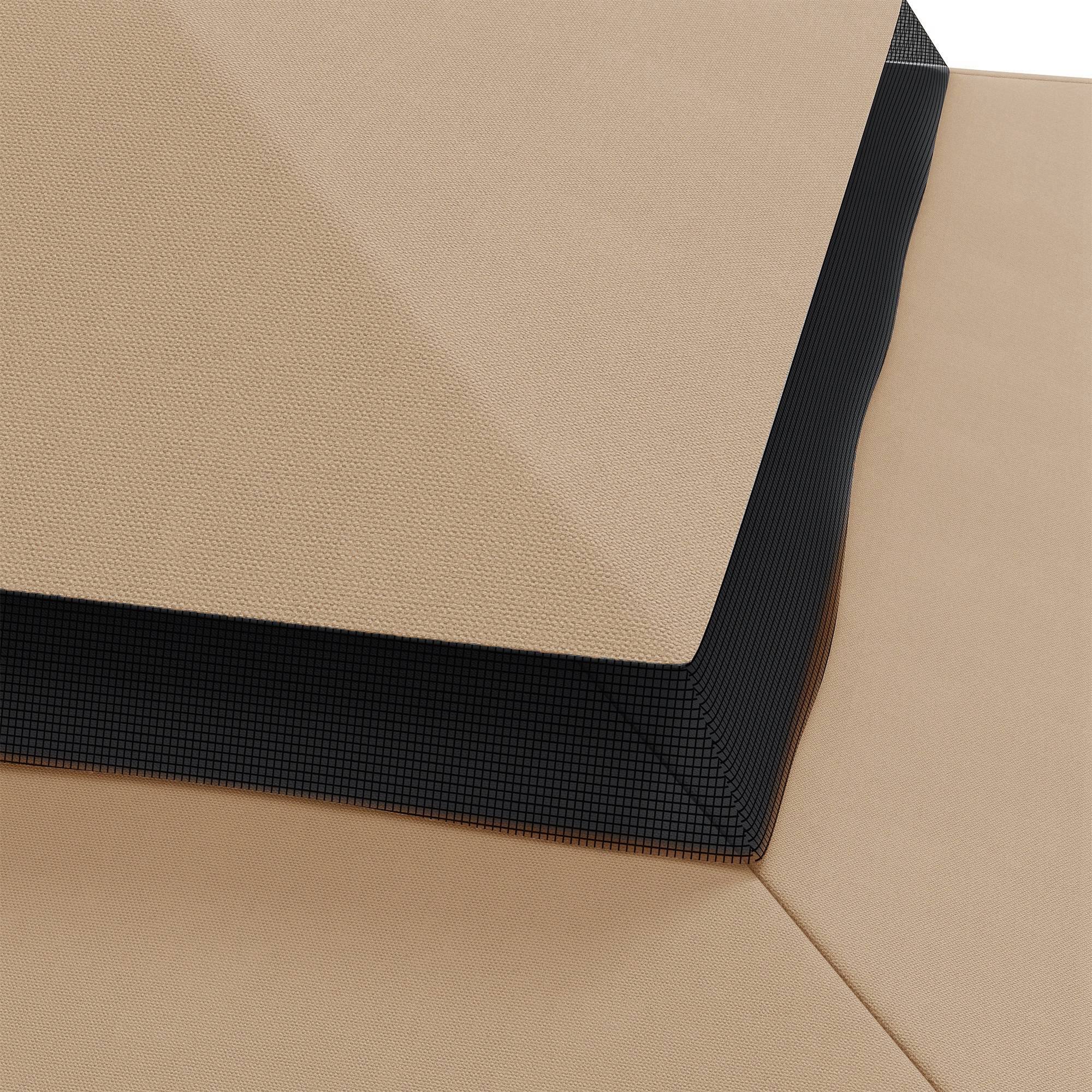 Alt View 5. Outsunny - 10' x 10' Gazebo Replacement Canopy, Gazebo Top Cover with Double Vented Roof for Garden Patio Outdoor - Khaki.