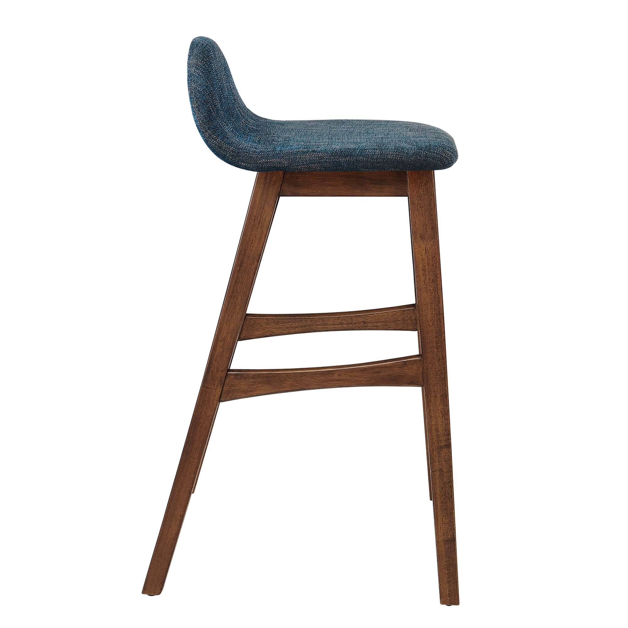 Back. Modway - Juno Wood Bar Stool Set of 2 - Blue.