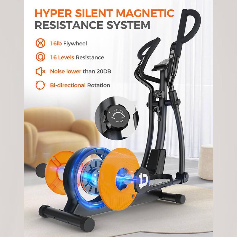 HYPER SILENT MAGNETIC RESISTANCE SYSTEM

- 16lb Flywheel
- 16 Levels Resistance
- Noise lower than 20DB
- Bi-directional Rotation
