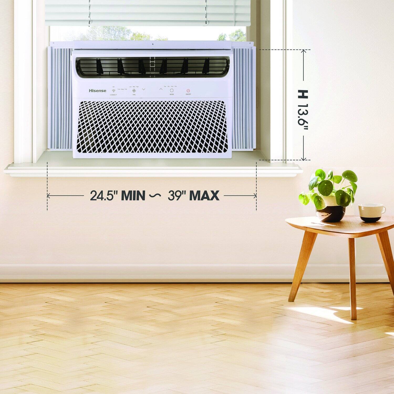 Hisense  
H 13.6"  
24.5" MIN ~ 39" MAX