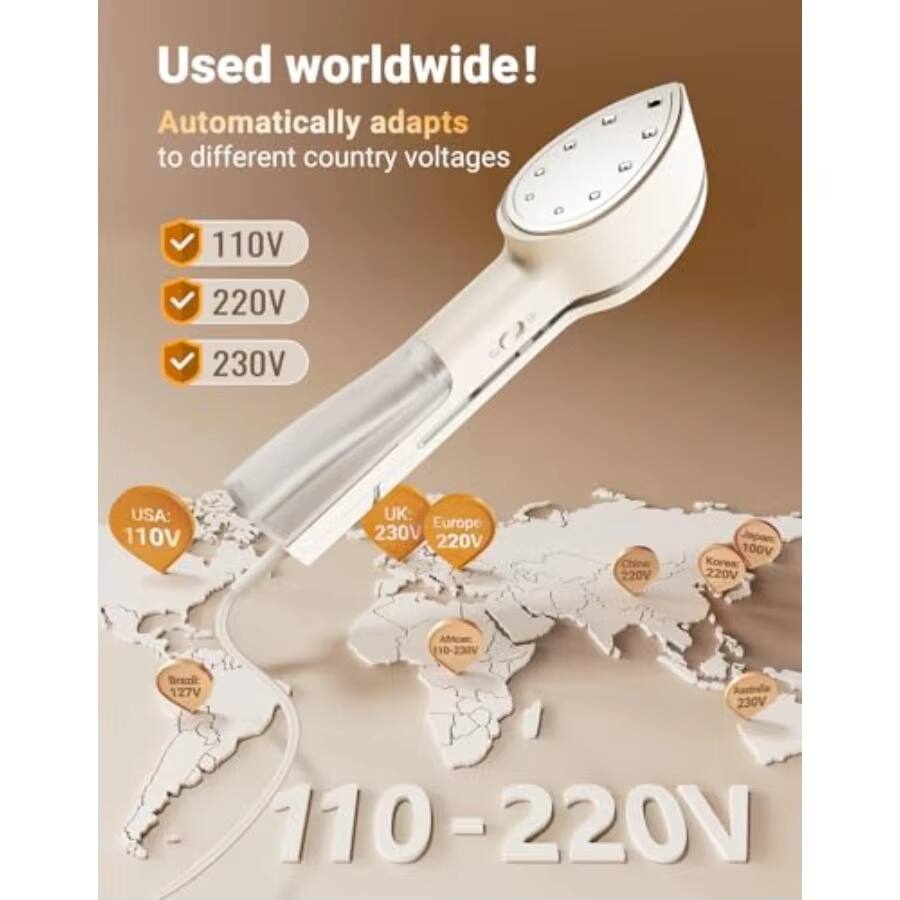 Used worldwide!  
Automatically adapts to different country voltages  
110V  
220V  
230V  

USA: 110V  
UK: 230V  
Europe: 220V  
China: 220V  
Japan: 100V  
Korea: 220V  
Brazil: 127V  
Australia: 230V  

110-220V