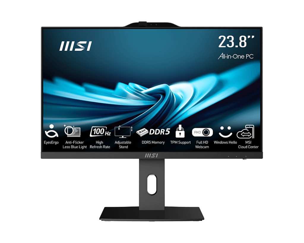 MSI - PRO AP242P All-in-One 23.8" FHD Desktop - Intel Core i7-14700 - 32GB RAM - 1TB SSD - Windows 11 Pro - Black