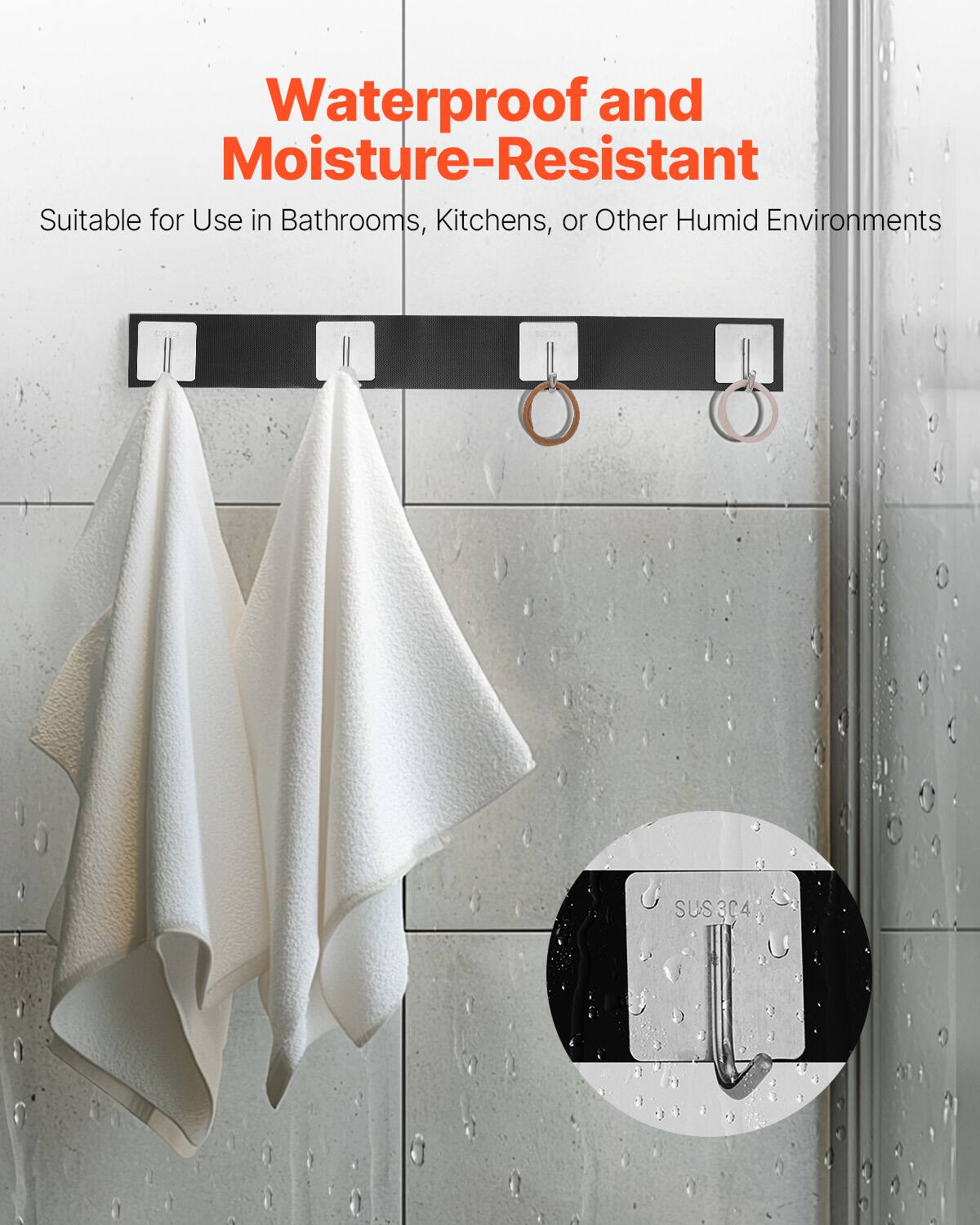 Waterproof and Moisture-Resistant  
Suitable for Use in Bathrooms, Kitchens, or Other Humid Environments  
SUS304