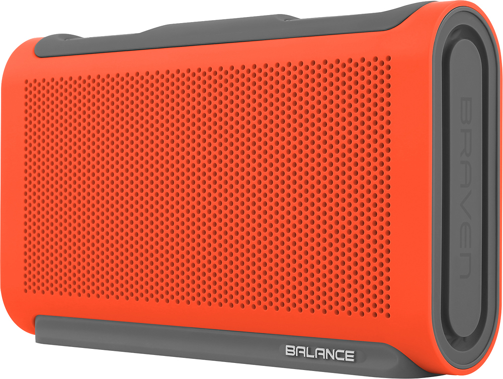 Best Buy: BRAVEN Balance Portable Bluetooth Speaker Sunset Orange/Gray  BALOGG