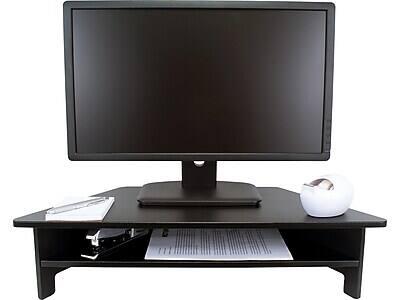 Alt View 2. Victor Technology - High Rise Monitor Stand, Black - Black.