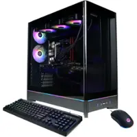 CyberPowerPC - Gaming Desktop - AMD Ryzen 9 9950X - NVIDIA GeForce RTX 5080 16GB - 64GB DDR5 - 4TB PCIe 4.0 SSD - Black - Angle_Zoom