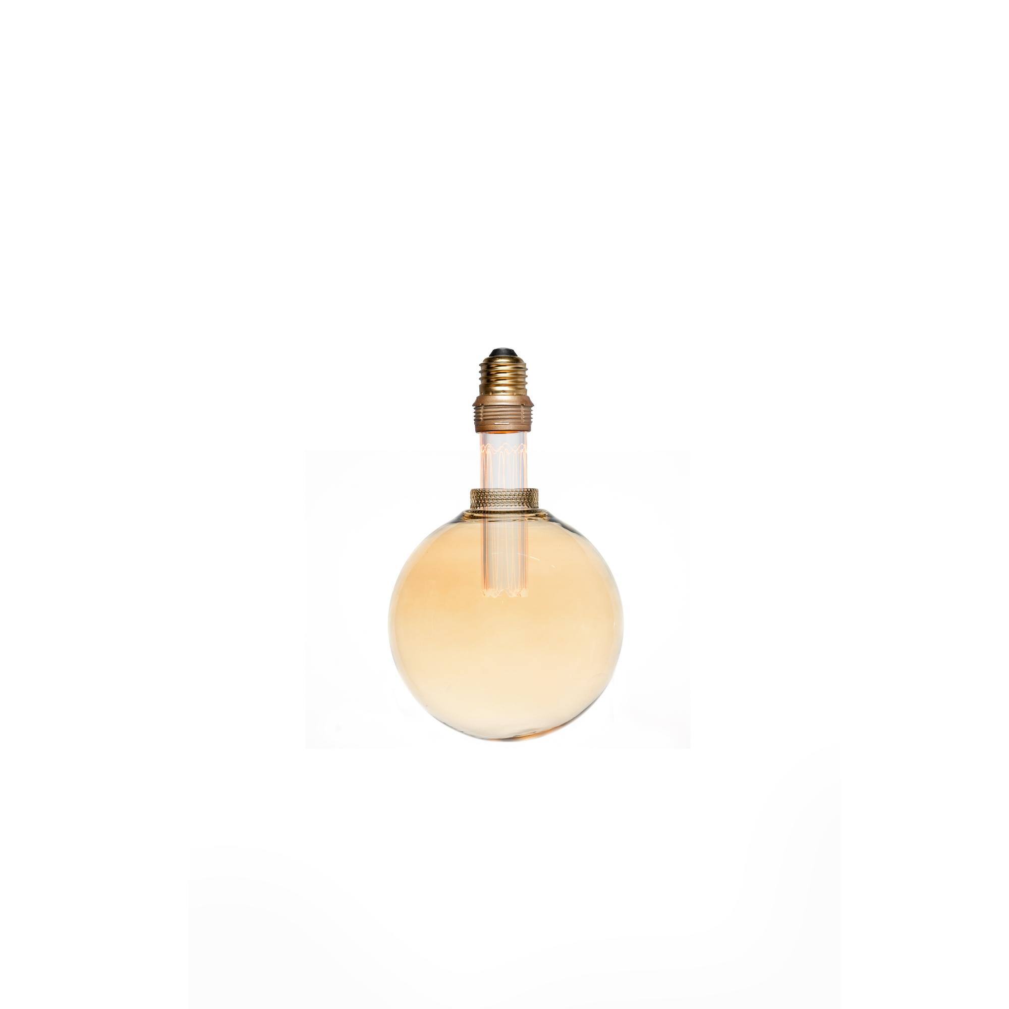 Alt View 4. Next Glow - Vintage Globe LED Light Bulbs G40/G125 3.5W (20W Eq), E26 Base, Dimmable Warm Amber Light for Home/Kitchen - Warm Amber.
