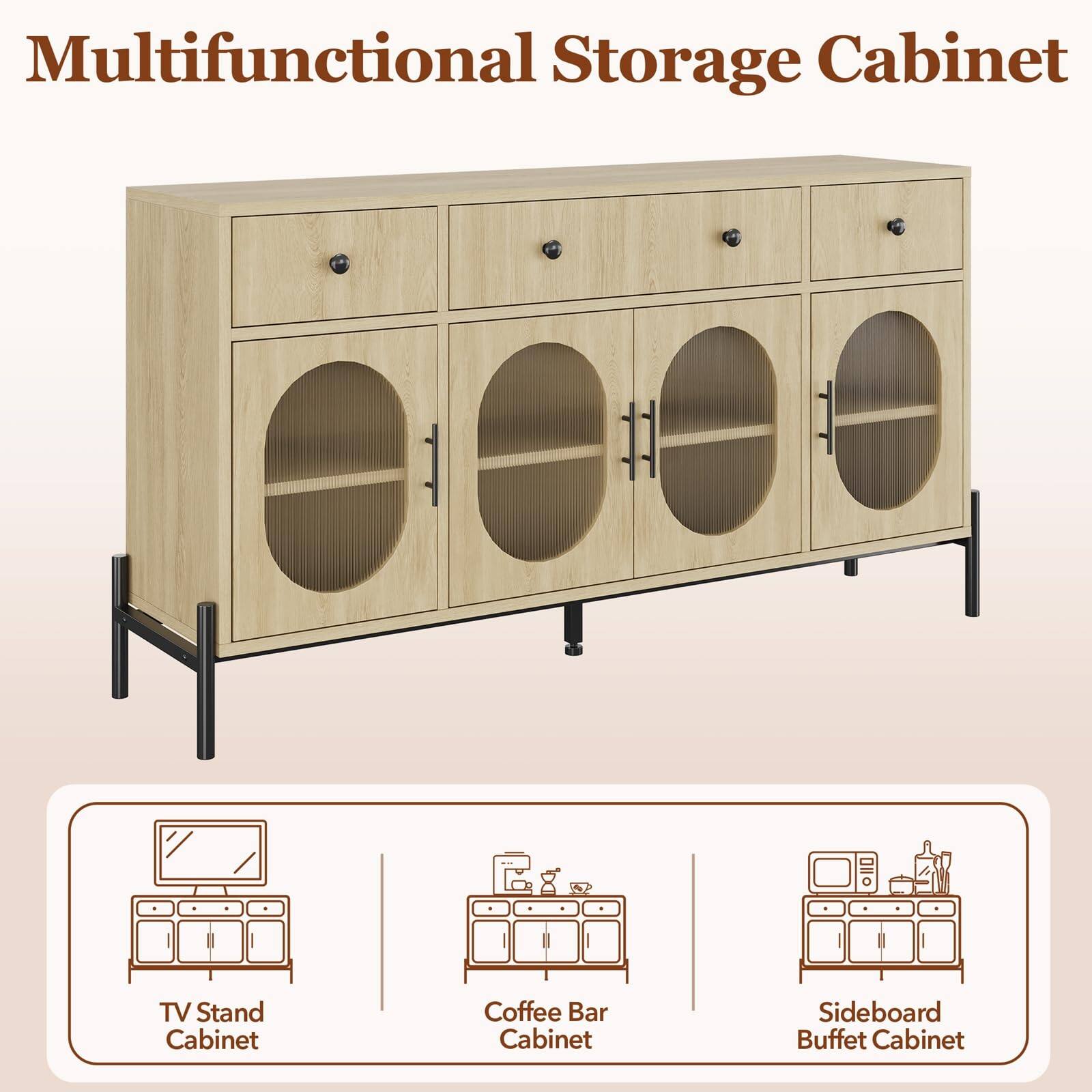 Multifunctional Storage Cabinet

TV Stand Cabinet  
Coffee Bar Cabinet  
Sideboard Buffet Cabinet